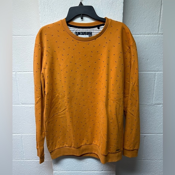 Denim & Flower Men's Mustard Crewneck Sweater - Picture 1 of 4